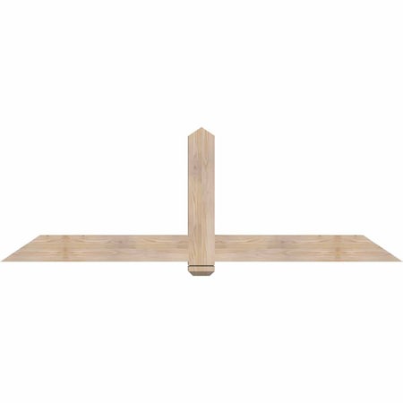 Ekena Millwork Eugene Smooth Timber Gable Bracket, Douglas Fir, 84"W x 28"H x 3 1/2"D x 5 1/2"F, 8/12 Pitch GBW084X28X0406EUG00SDF
